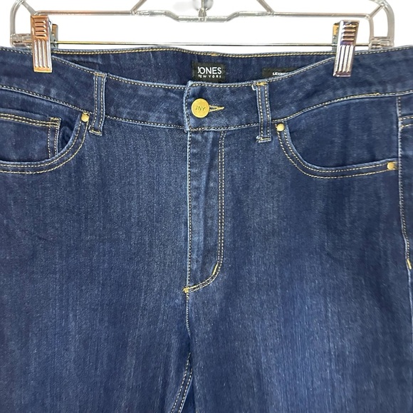 Jones New York jeans Lexington legging dark wash stretch size 10 26 inch inseam - Picture 2 of 12